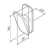 A50A35500 Inspire V2.0, Крючок для полотенец, хром, шт