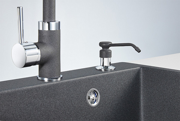 Дозатор для кухни Granula графит, металлический корпус, 01Dbg