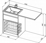 Тумба под раковину Aquanet Токио 58 белый (напольная, 1 ящик) 00239290