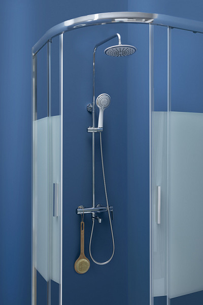 Душевой уголок Aquanet Practic AE10-Q-90x90U-CP 900x900, прозрачное, матовое стекло AE10-Q-90x90U-CP