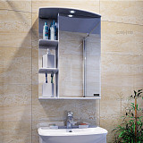 Зеркальный шкаф Ника 40, свет, фацет, правый Санта 101083