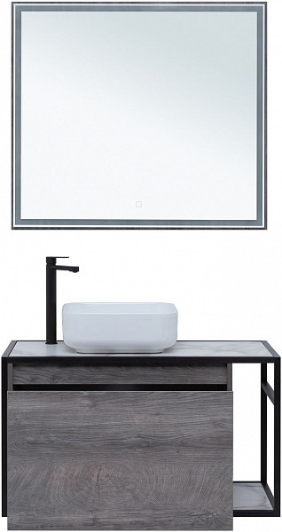 Тумба под раковину Aquanet Nova Lite Loft 90 L дуб рошелье 00261656