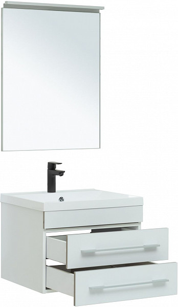 Тумба под раковину Aquanet Верона 58 New белый матовый 00272423