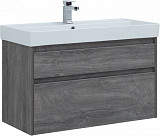 Тумба под раковину Aquanet Nova Lite 100 дуб рошелье (2 ящика) 00242582