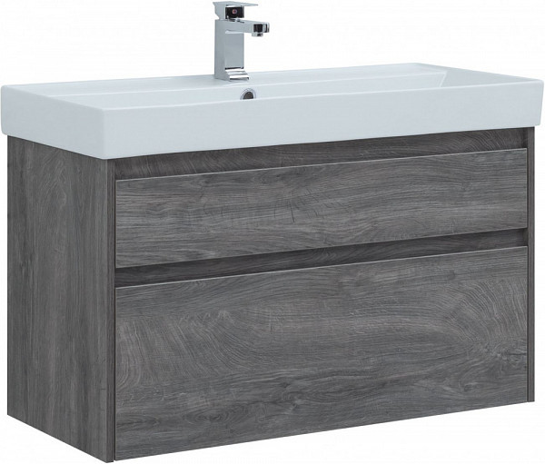 Тумба под раковину Aquanet Nova Lite 100 дуб рошелье (2 ящика) 00242582