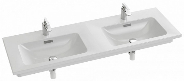 Двойная подвесная раковина-столешница для установки на мебель Jacob Delafon Vox  140х46 см EXAA112-Z-00