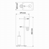 Комбинированная напольная стойка Wasserkraft K-1264BLACK