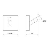 Крючок одинарный, латунь, Edifice, IDDIS, EDISB10i41