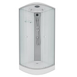 Душ.каб. NG-4303-14 (800х800х2150) низкий поддон(13см) стекло МАТОВОЕ 3 места