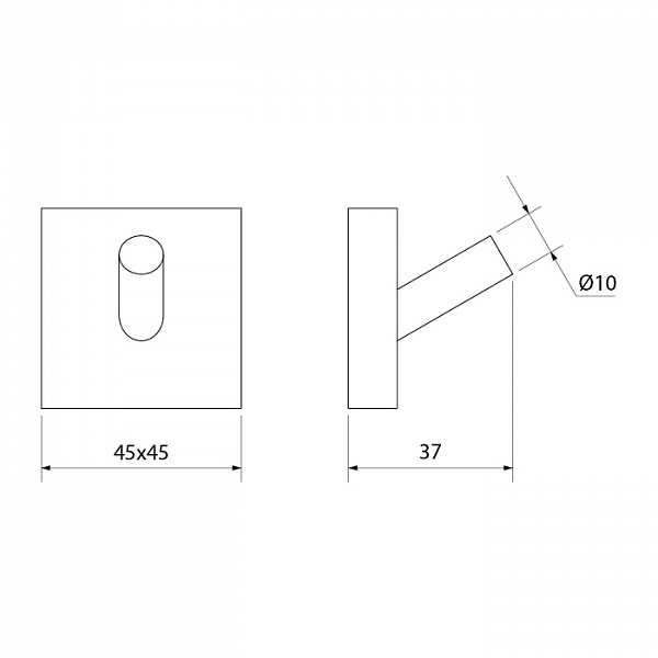 Крючок одинарный, латунь, Edifice, IDDIS, EDISB10i41