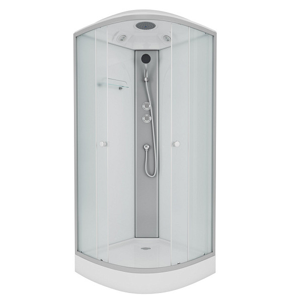 Душ.каб. NG-4303-14 (800х800х2150) низкий поддон(13см) стекло МАТОВОЕ 3 места