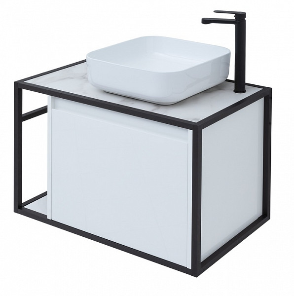 Тумба под раковину Aquanet Nova Lite Loft 75 R белый 00261649