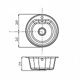 Мойка для кухни Aquaton Мида круглая серая 1A712732MD230