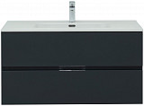 Тумба под раковину Aquanet Алвита New 100 2 ящика, антрацит 00277519