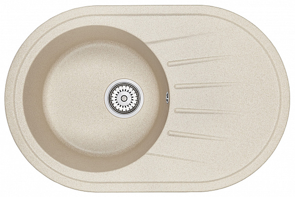 Мойка кухонная Granula овальная кварц 7601, БЕЖЕВЫЙ