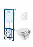 Комплект инсталляции (4 в 1) Santek Лайн 1WH501729 (унитаз с крышкой softclose+инсталляция+кнопка хром)