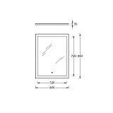 Зеркало Kerama Marazzi Canaletto 60 см MI.60