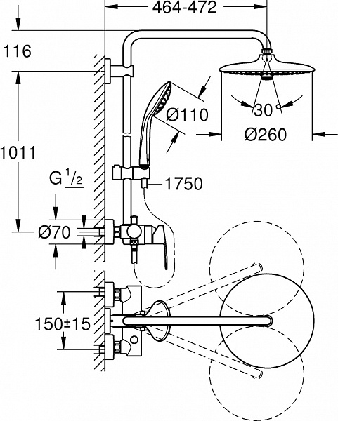 Душевая система Grohe Euphoria 27473001