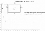 Зеркало CAROLINA 90 (820х910х20) ЗОЛОТО (CS00069386)