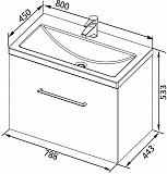 Тумба под раковину Aquanet Порто 80 белый 00195731