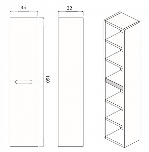 Пенал Creto Malibu White