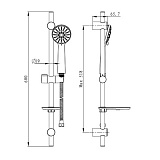 Душевой гарнитур, 350, Milardo, 3503F60M16