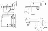 Смеситель для ванны c коротким изливом Bravat Opal F6125183CP-01-RUS