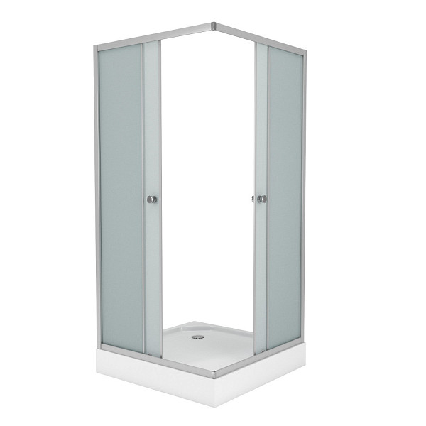 Душ. уголок NG-010-14Q (1000х1000х1950) низкий поддон(13см) стекло МАТОВОЕ, 2 места