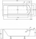 Акриловая ванна Besco Shea 170x70 WAS-170-PK