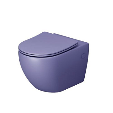 Унитаз GR-4411LIMS Color (550*365*395) ФИОЛЕТОВЫЙ МАТОВЫЙ подвесной БЕЗОБОДКОВЫЙ