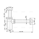 Сифон для раковины AlcaPlast DESIGN A400 круглый