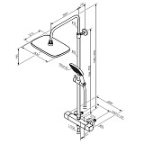 953800000 Gala душевая система с душевым ТМС смесителем, хром