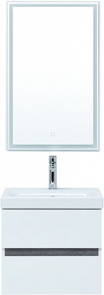 Тумба под раковину Aquanet Беркли 50 белый/дуб рошелье 00254288