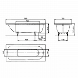 Стальная ванна Kaldewei Saniform Plus 170x75 112600010001 standard mod. 373-1