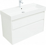 Тумба под раковину Aquanet Nova Lite 100 (SLIM SYNERGY) белый, 2 ящика 00249940