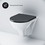 C901700SCmb Gem подвесной унитаз FlashClean с черным матовым сиденьем микролифт