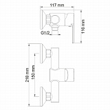 Смеситель для душа Wasserkraft Ammer 3702