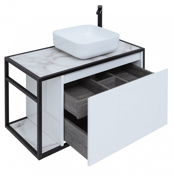 Тумба под раковину Aquanet Nova Lite Loft 90 R белый 00261651