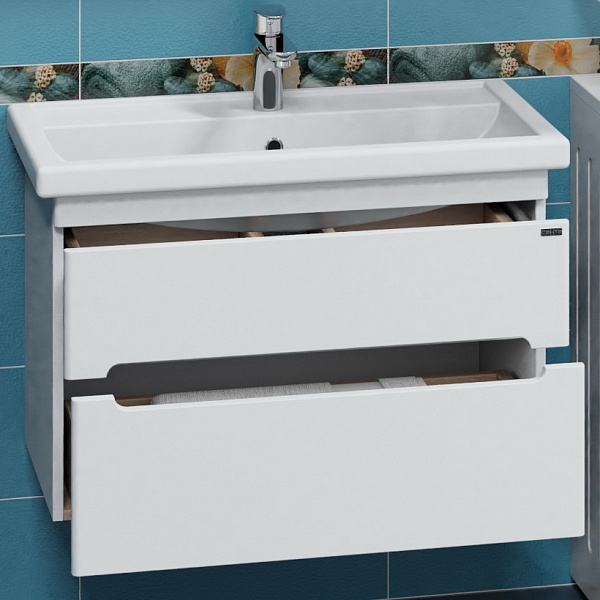 Тумба для умыв. "Лондон-80" 2 ящ, подвес. (ум. Фостер 80) Санта