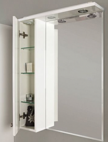 Зеркало-шкаф Акватон Лиана 60x85 1A162702LL01L левый с подсветкой