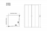 Душ.ограждение GR-1010 Solis (100*100*190) квадрат, двери раздвижные 1 место
