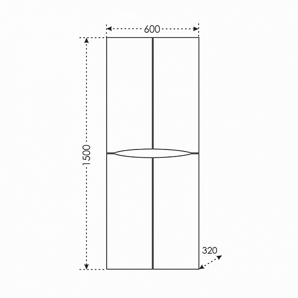Колонна Сатурн 60 напольная/подвесная Санта 700212