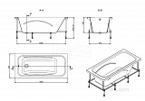 Акриловая ванна Roca Line 150х70 ZRU9302982