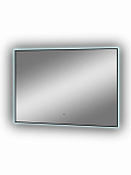 Зеркало Континент "Amer Led" с фоновой подсветкой, бесконтактным сенсором, черной окантовкой 1000х700