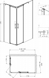 Душевой уголок Grossman GR-3120R Galaxy 120*80*190 прямоугольник, двери раздвижные