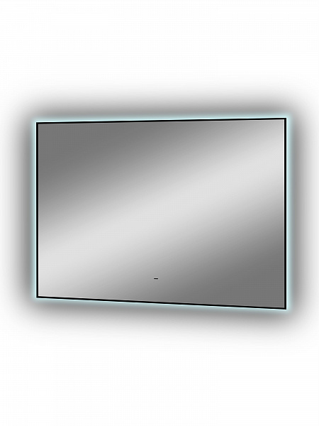 Зеркало Континент "Amer Led" с фоновой подсветкой, бесконтактным сенсором, черной окантовкой 1000х700