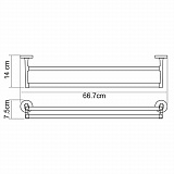 Держатель полотенец двойной Wasserkraft Rhein K-6240