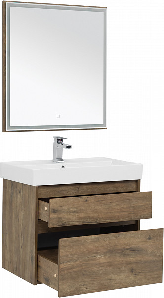Мебель для ванной Aquanet Nova Lite 75 дуб рустикальный (2 ящика) 00254218