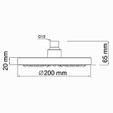 Верхняя душевая насадка Wasserkraft A020