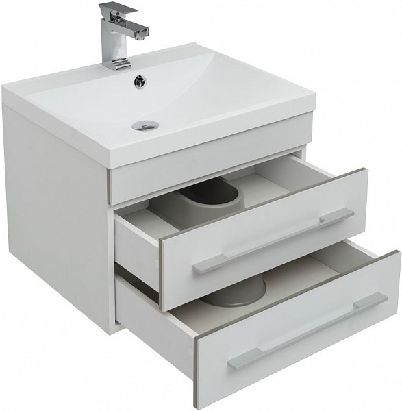 Тумба под раковину Aquanet Верона 58 New белый матовый 00272423